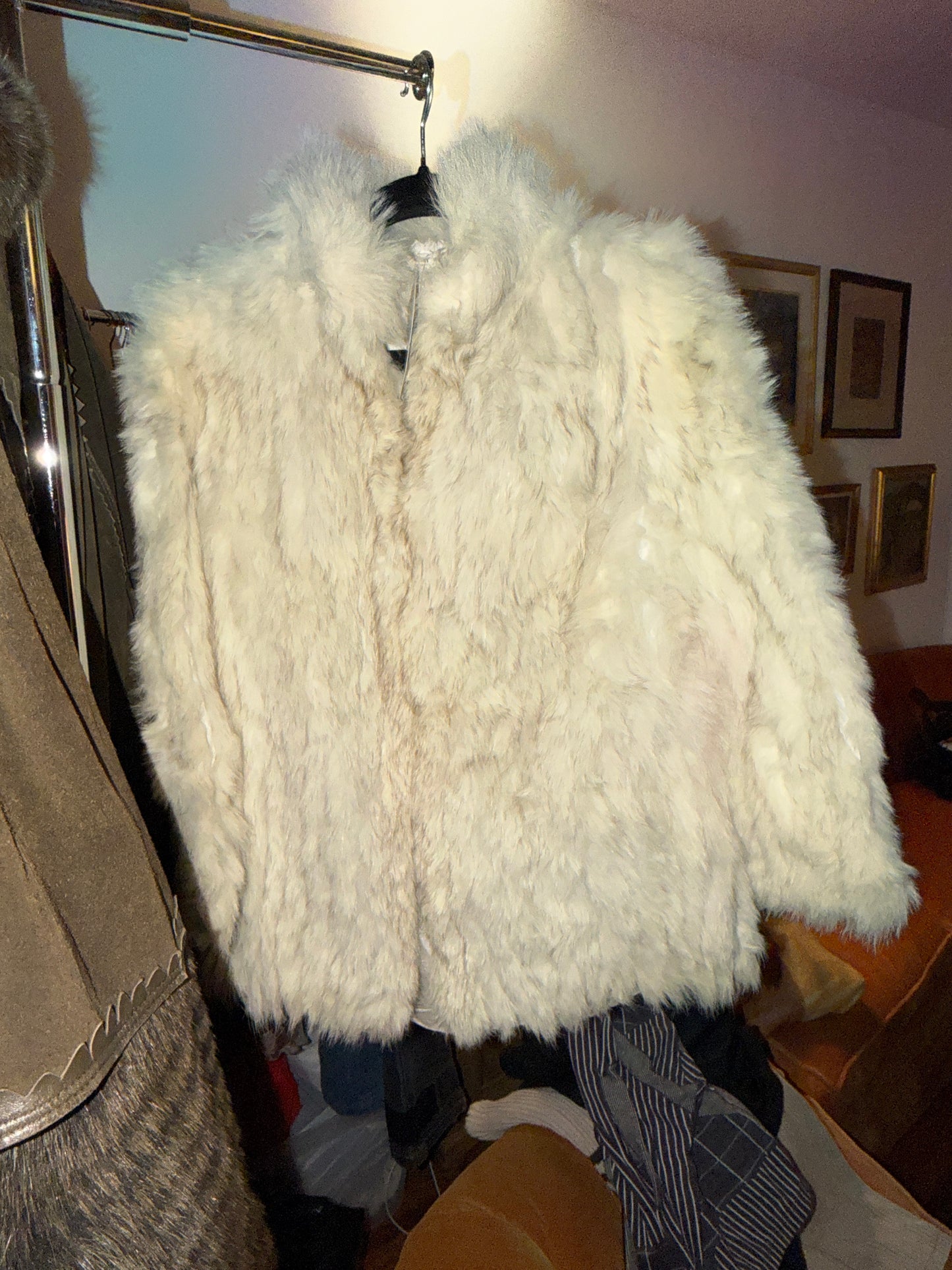 White fox fur jacket JM 11