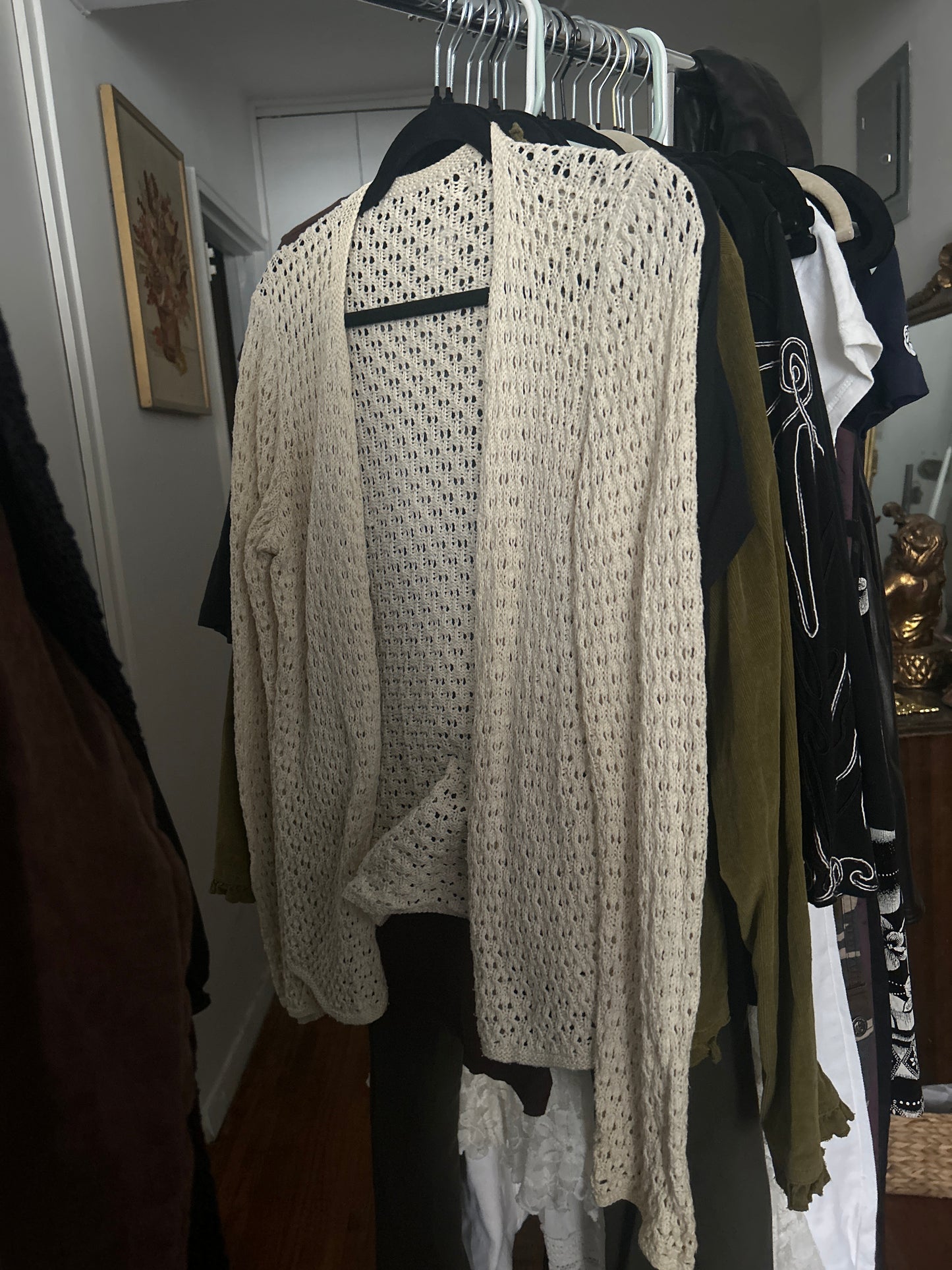 Crochet cardigan oatmeal