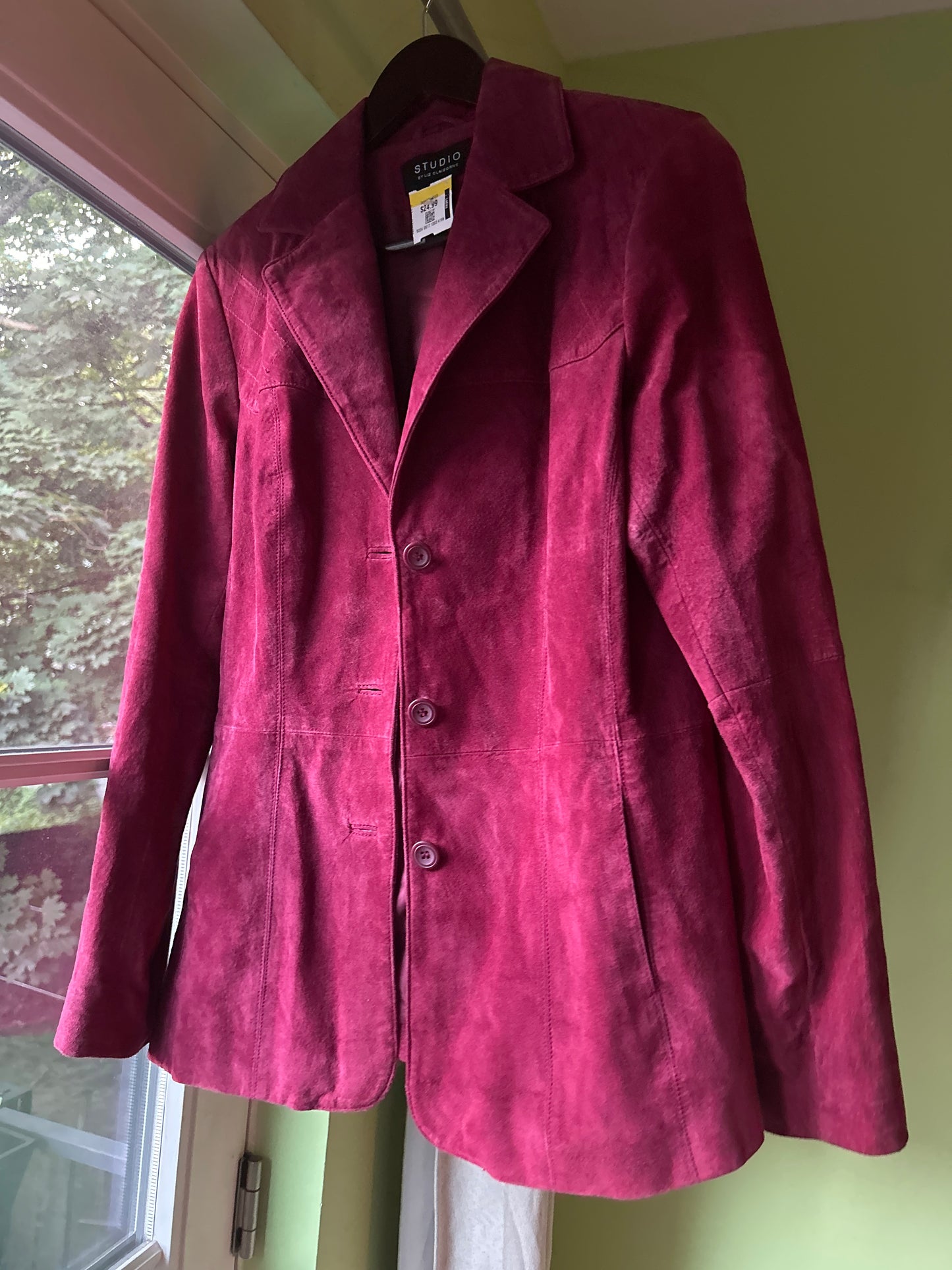 Studio dark red suede jacket
