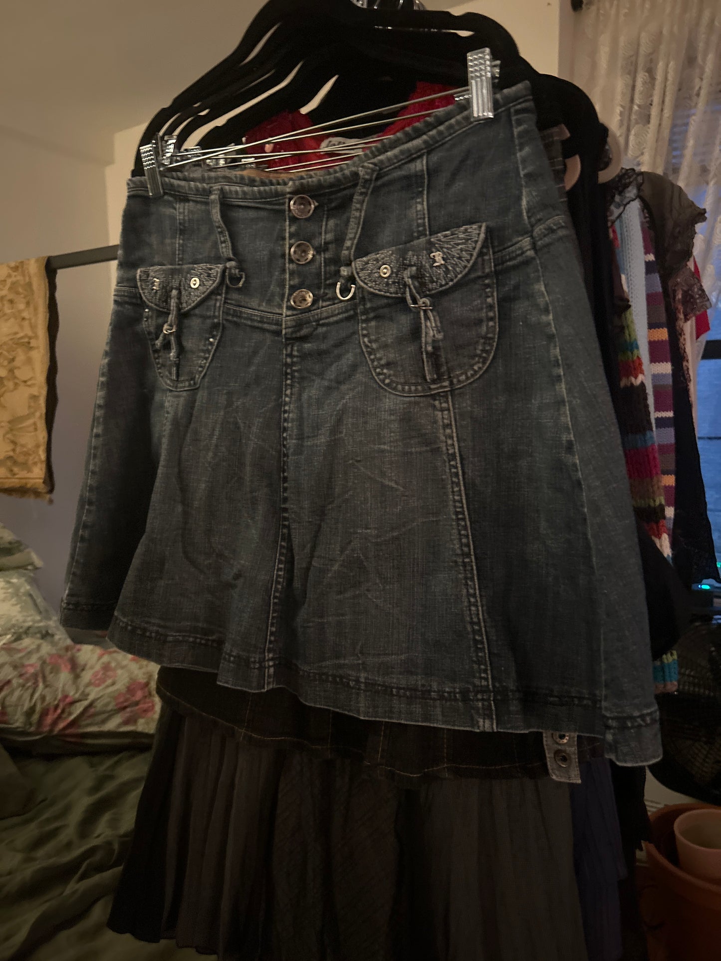 Miss Jeans denim midi skirt