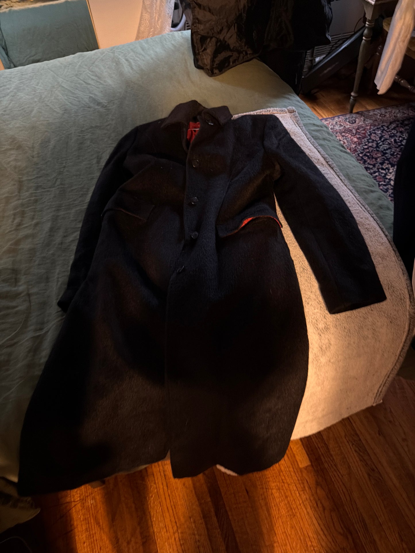 Black overcoat