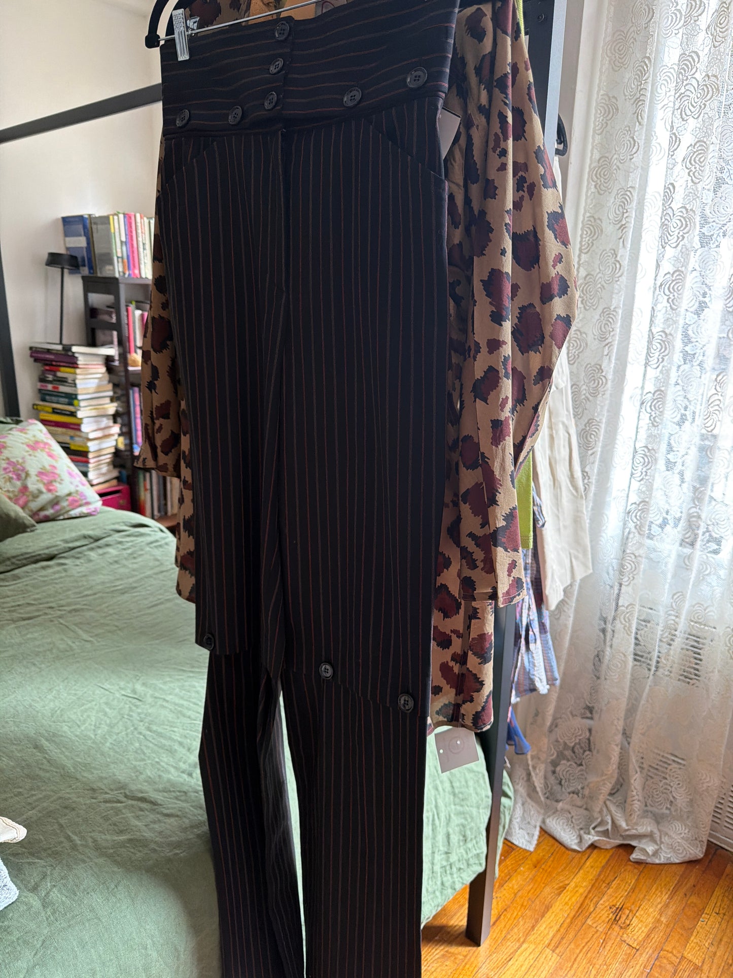 Dolce & gabbana pinstripe button trousers