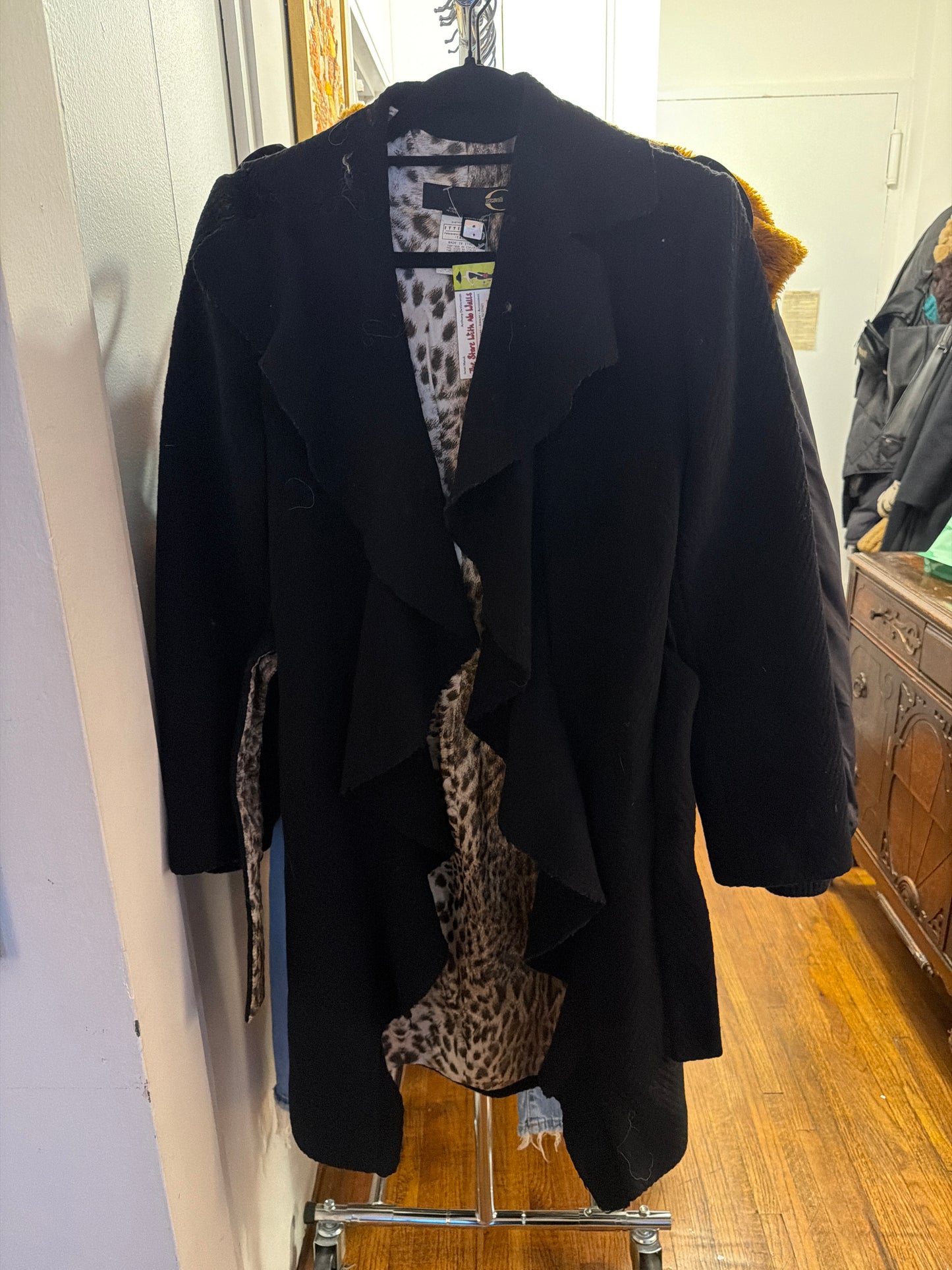 Cavalli black wool coat JM 10B