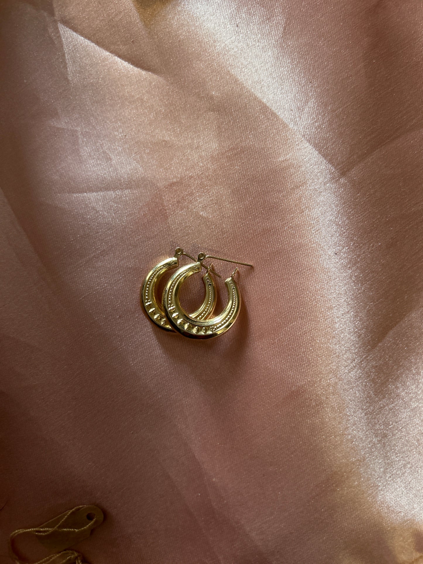 14k gold mini hoop earrings