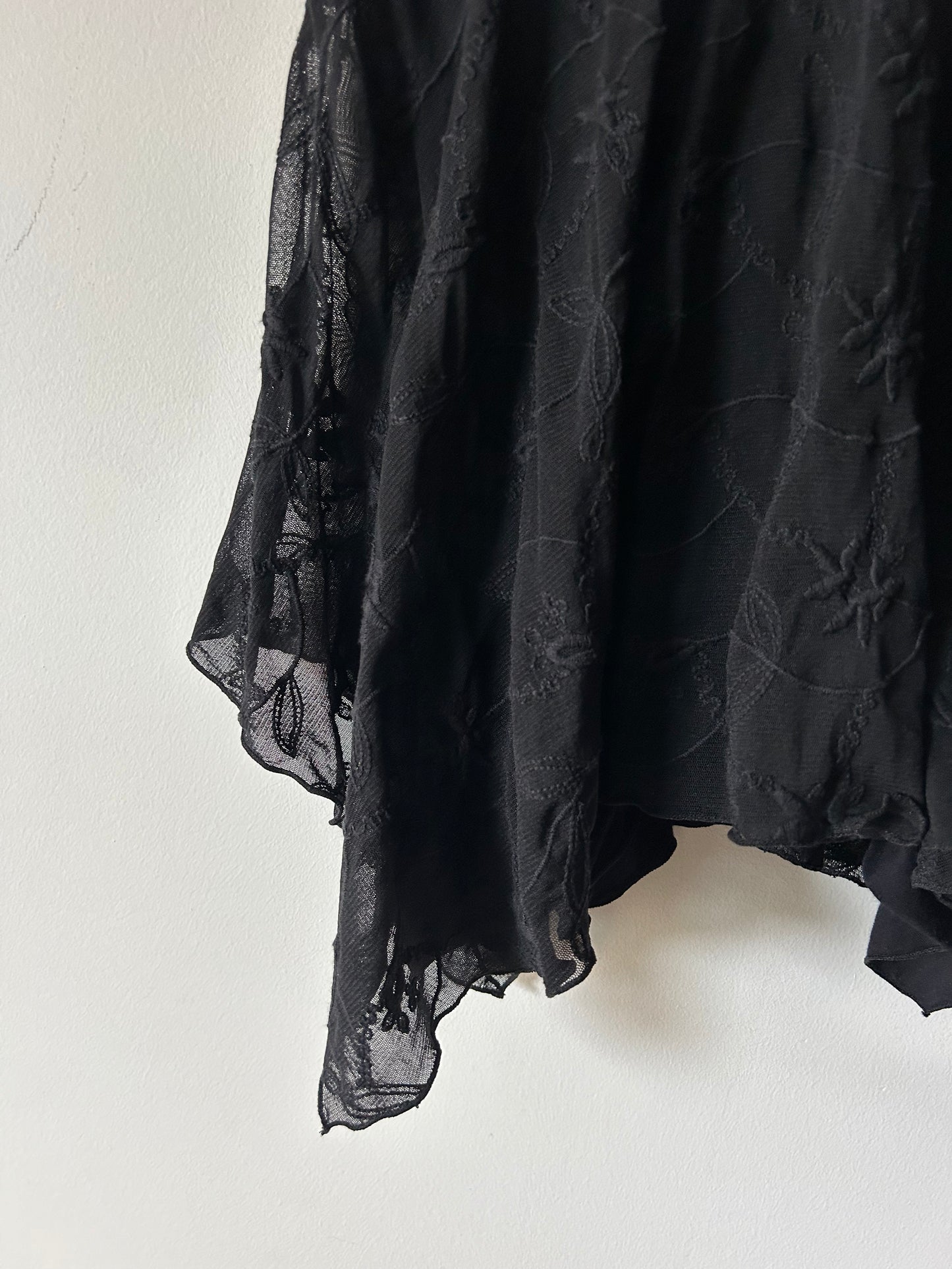 y2k free people black fairy skirt