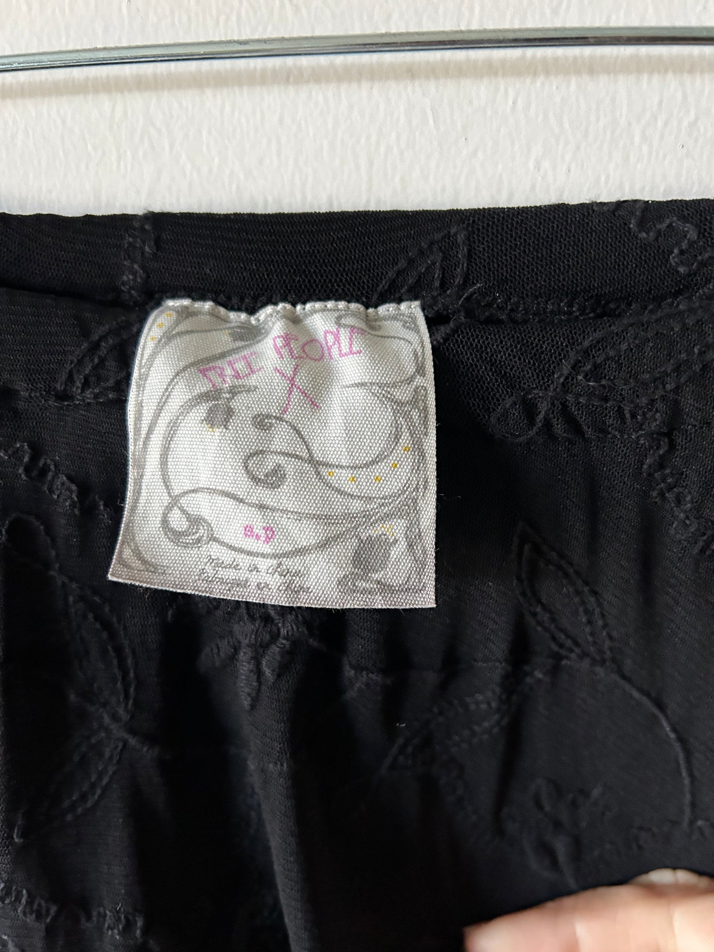 y2k free people black fairy skirt