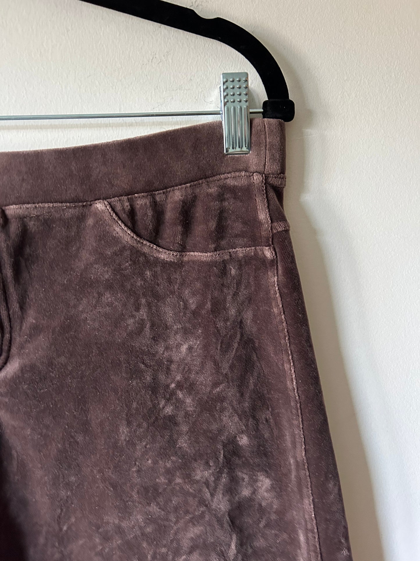 brown velour mini skirt