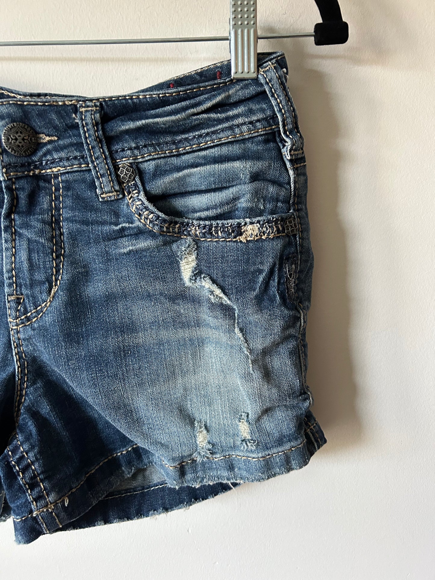 y2k denim short shorts