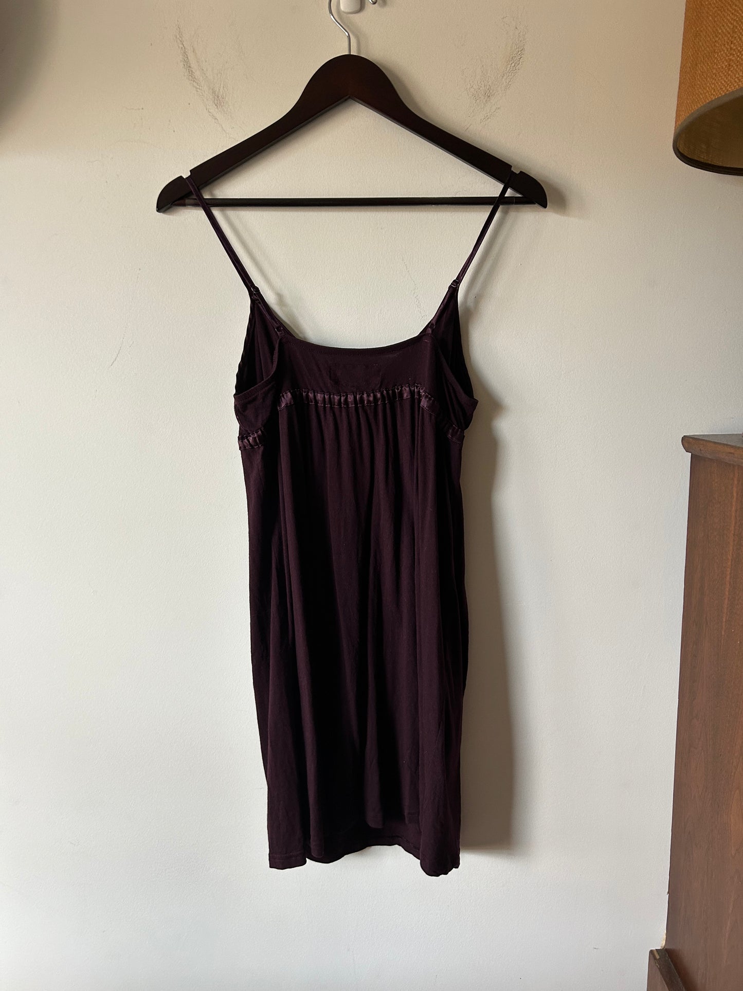 aerie y2k plum slip dress