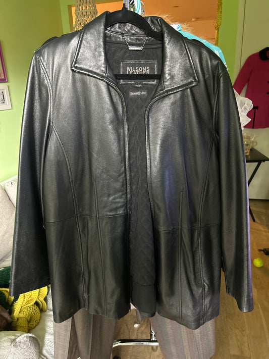 Wilsons black leather lined jacket
