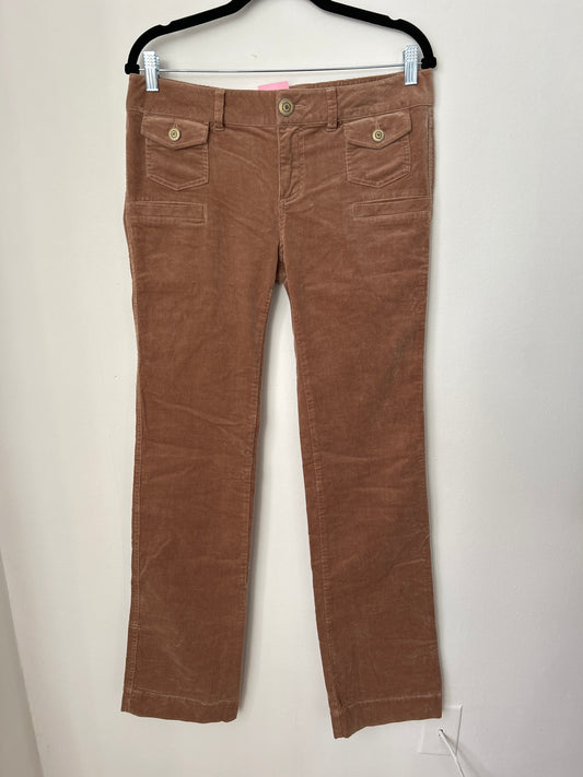 BCBG low rise tan corduroy trousers