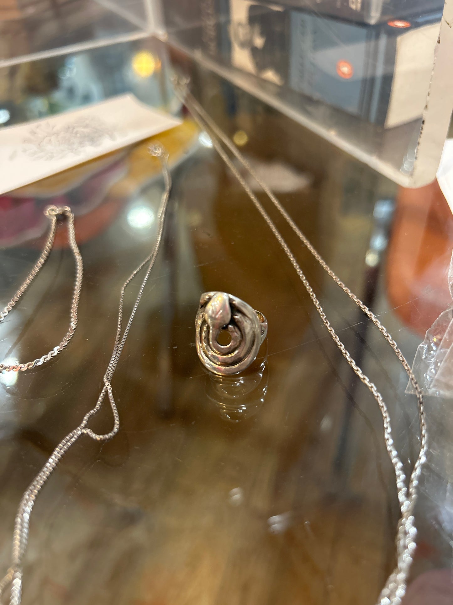 Swirled snake ring 01504K