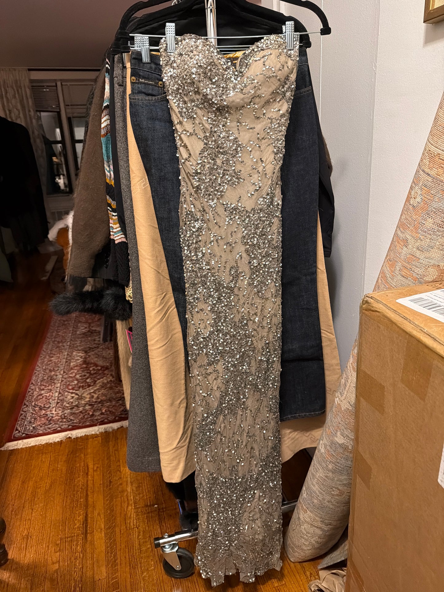 Scala grey sequin dress JM 61