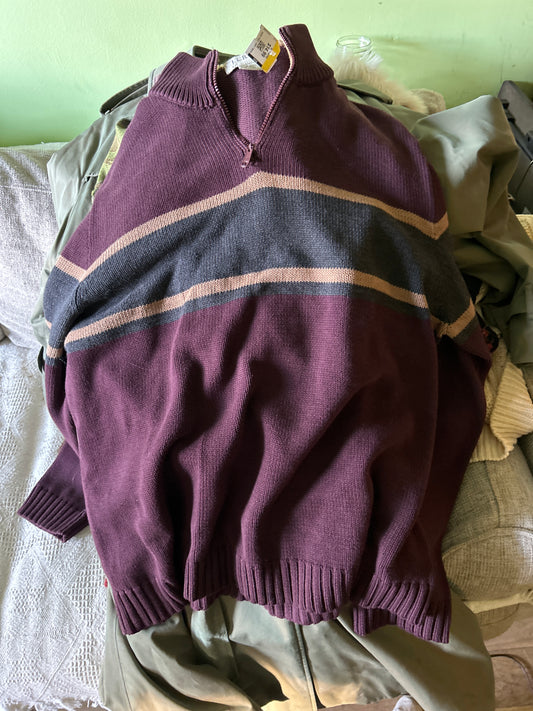 J. Crew Burgundy half zip