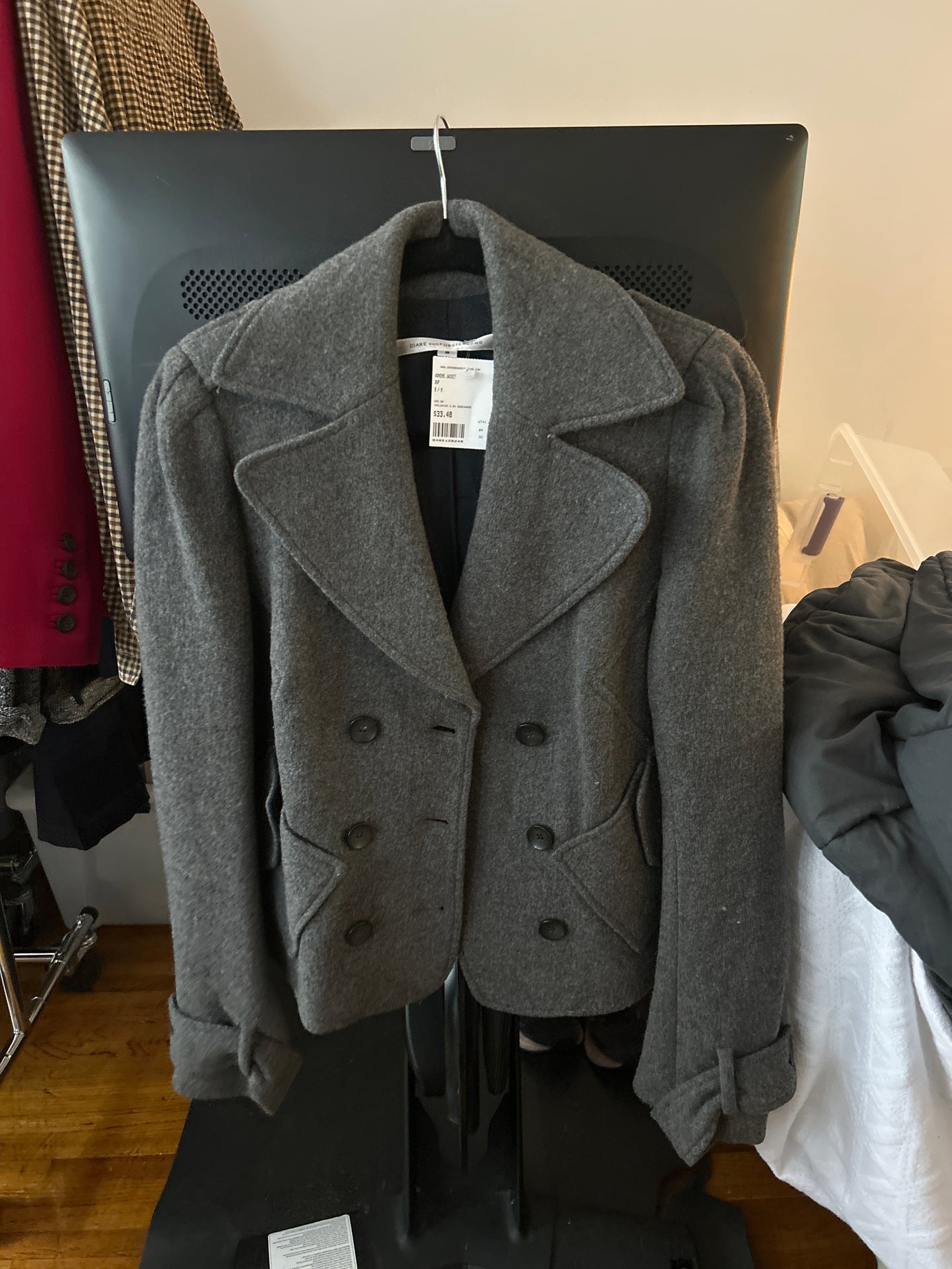 Diane Von Furstenberg grey jacket