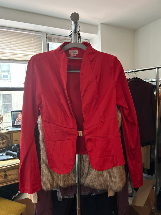 Celine by champion red silky blazer
