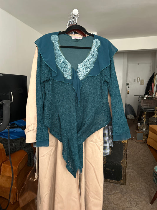 Pretty Angel teal knit sweater