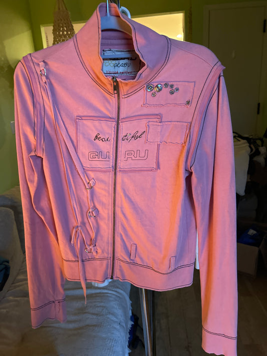 Guru pink zip up
