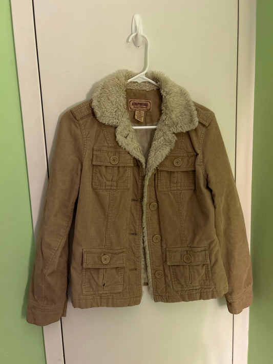 Vintage aeropostale jacket w faux fur collar