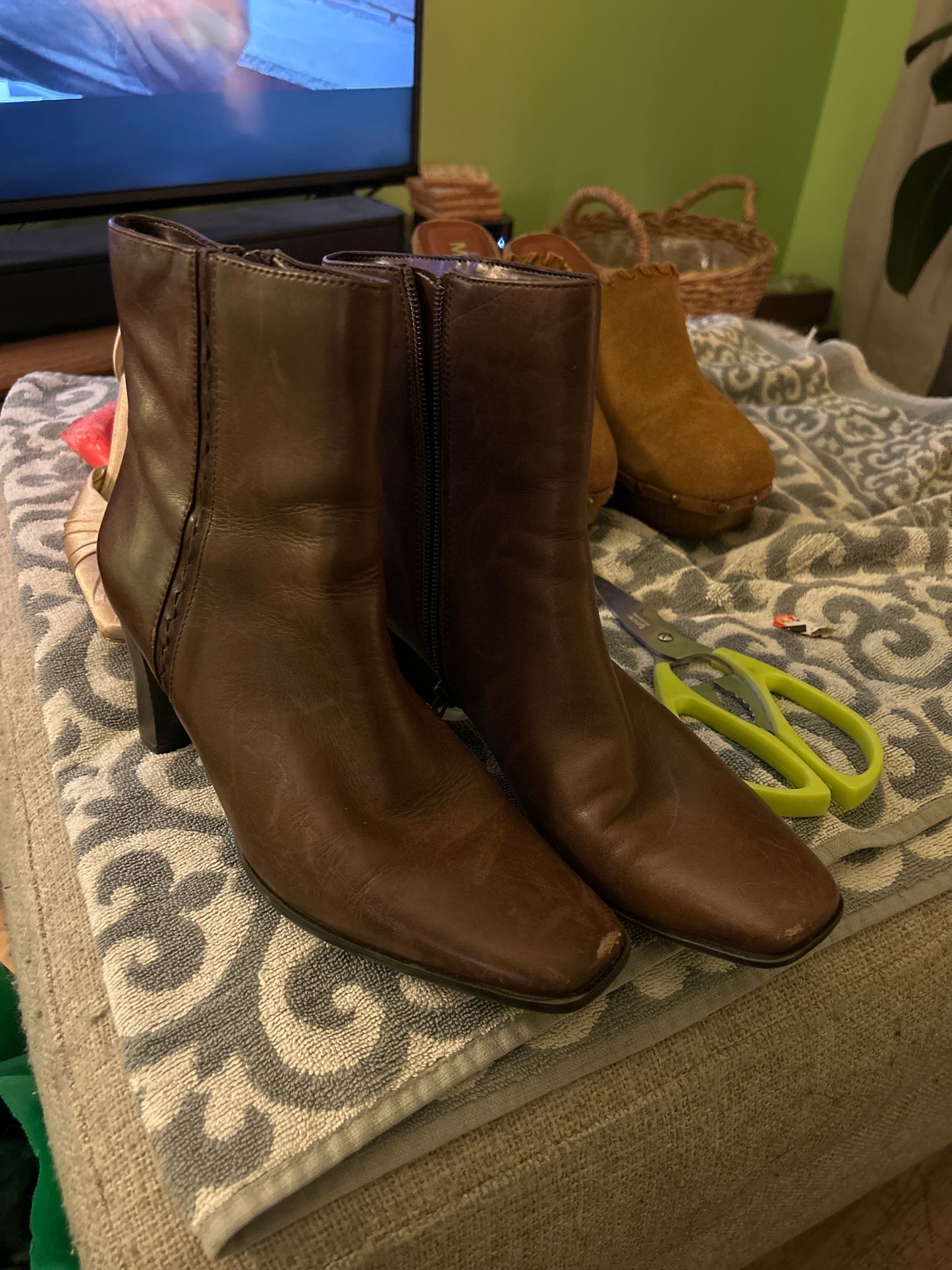 Street rat brown square toe boot sz 7.5