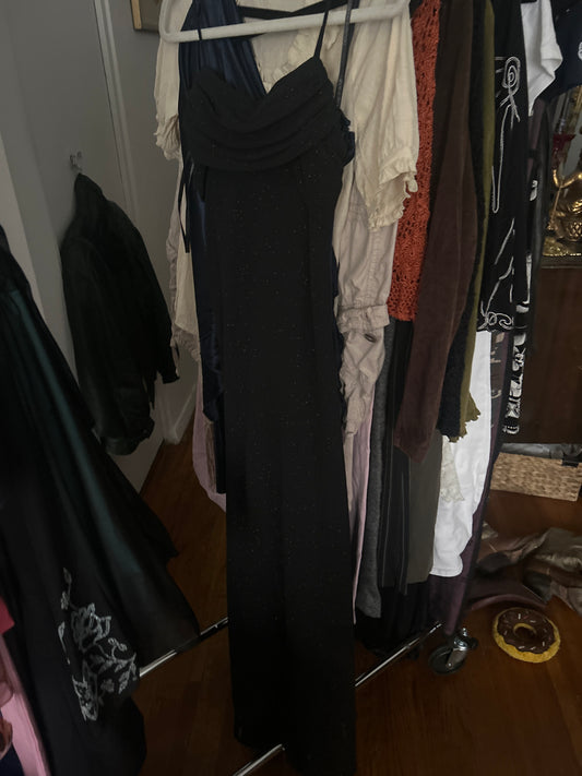 Black shimmer full length dress