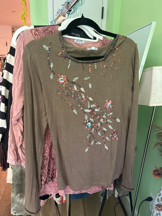 Cordelia Brown sequin top