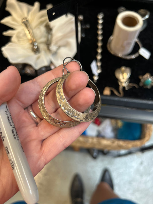 Etched hoop earrings 0150BP