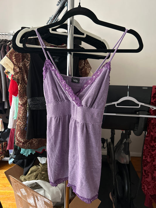 Vanity purple tank top