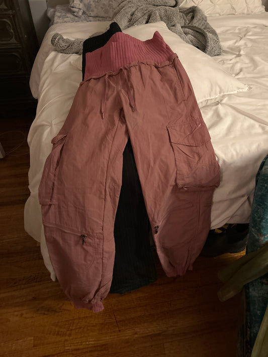 Y2K adidas cargo parachute pants