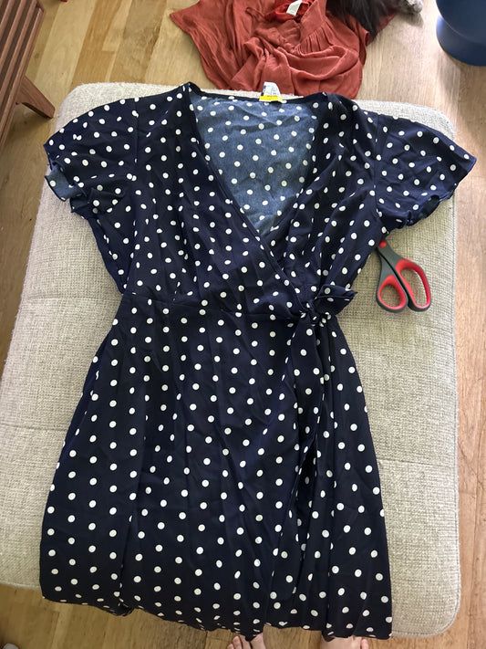 Blue polka dot dress