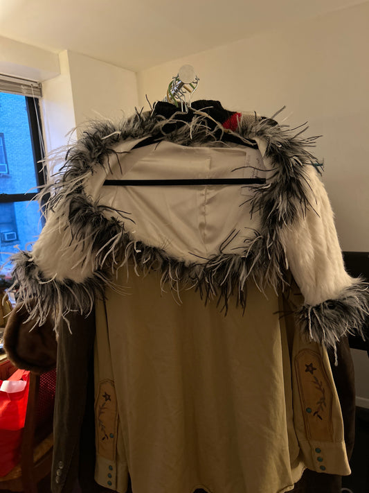 JM fur/feather shrug 194