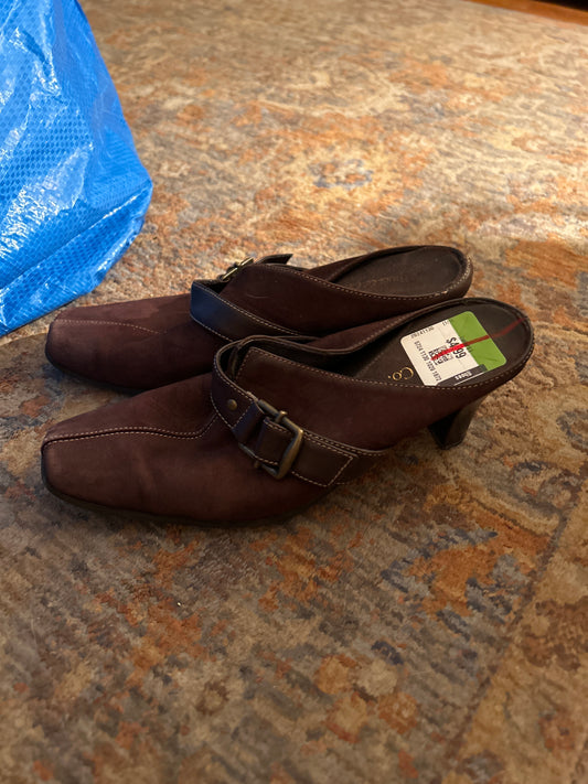 Bass & Co suede loafers with buckle