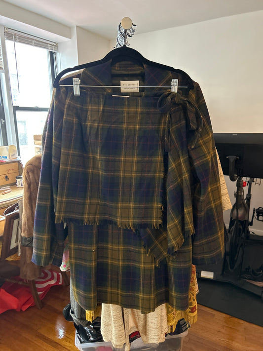 JM 244 philosophy plaid suit