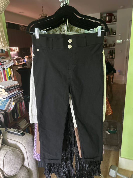 Ashley blue black capri pants