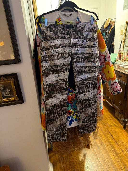 Just Cavalli black/silver pants JM 18B
