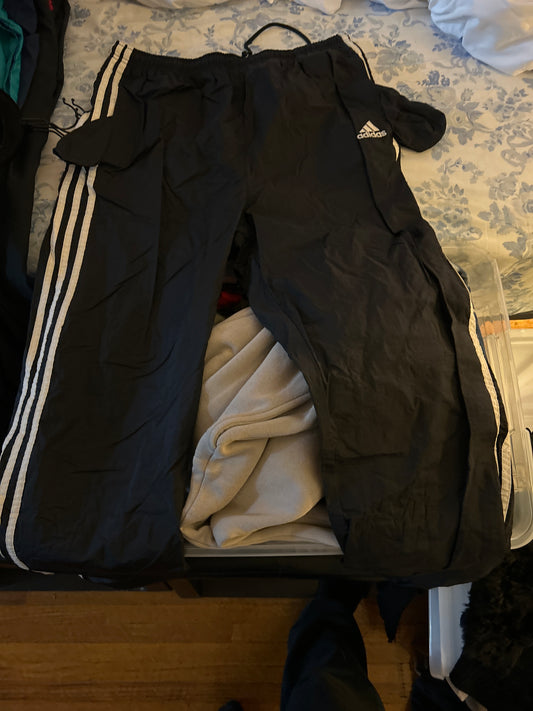 Black adidas track pants