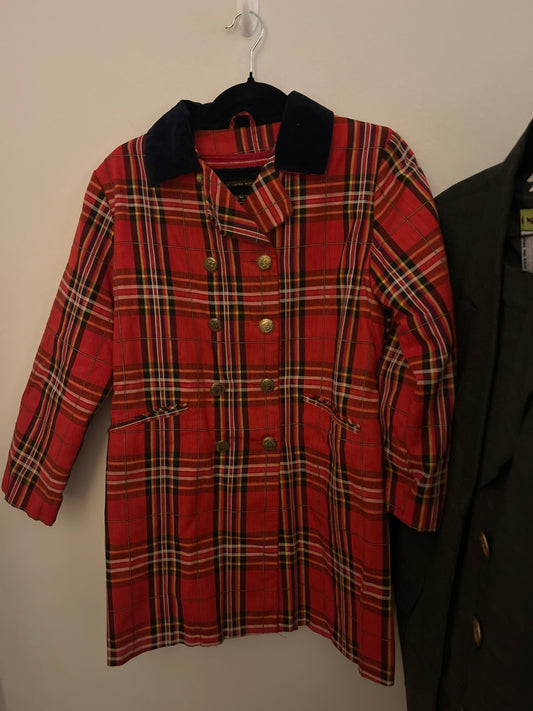 JM red plaid jacket 124