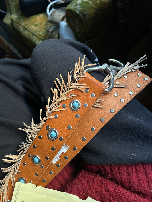 JM western belt w turquoise 177