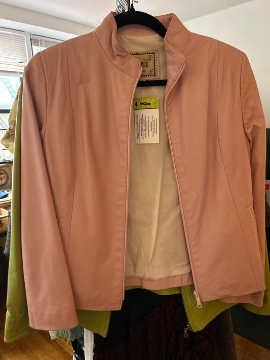 JM 275 pink leather jacket