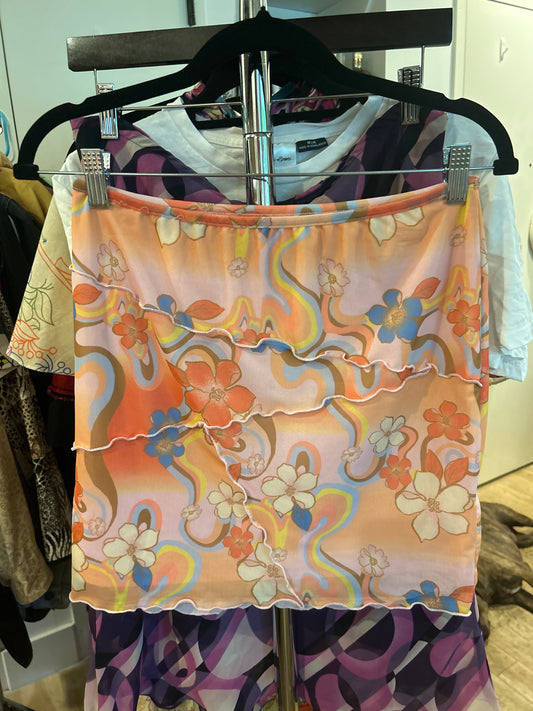 Psychedelic mini skirt