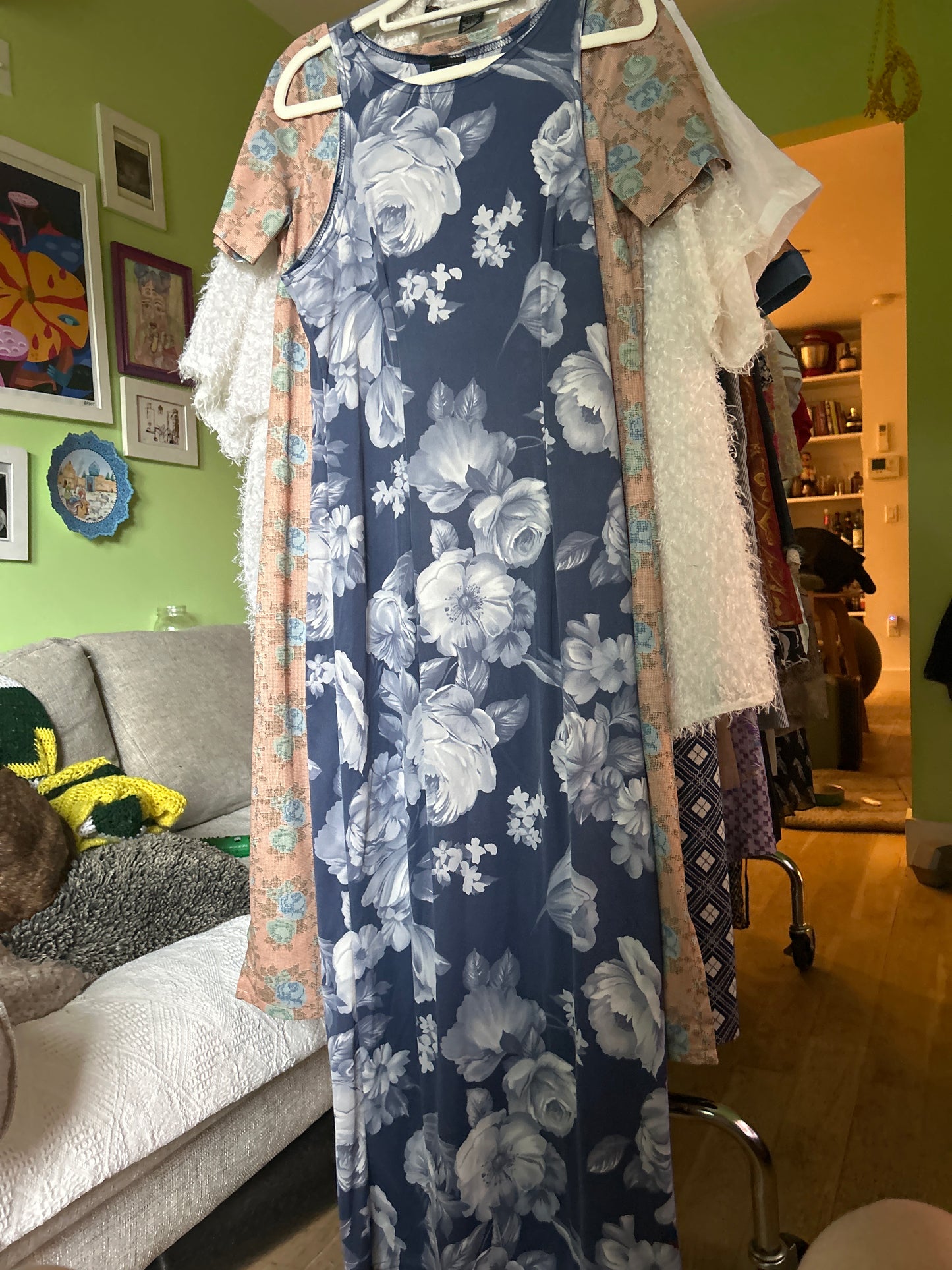 Blue rose dress