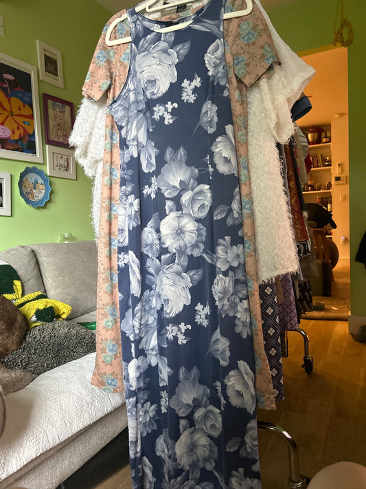 Blue rose dress