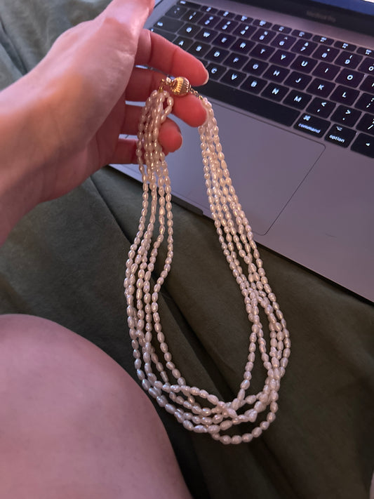 Multi strand freshwater pearl necklace 01508Y