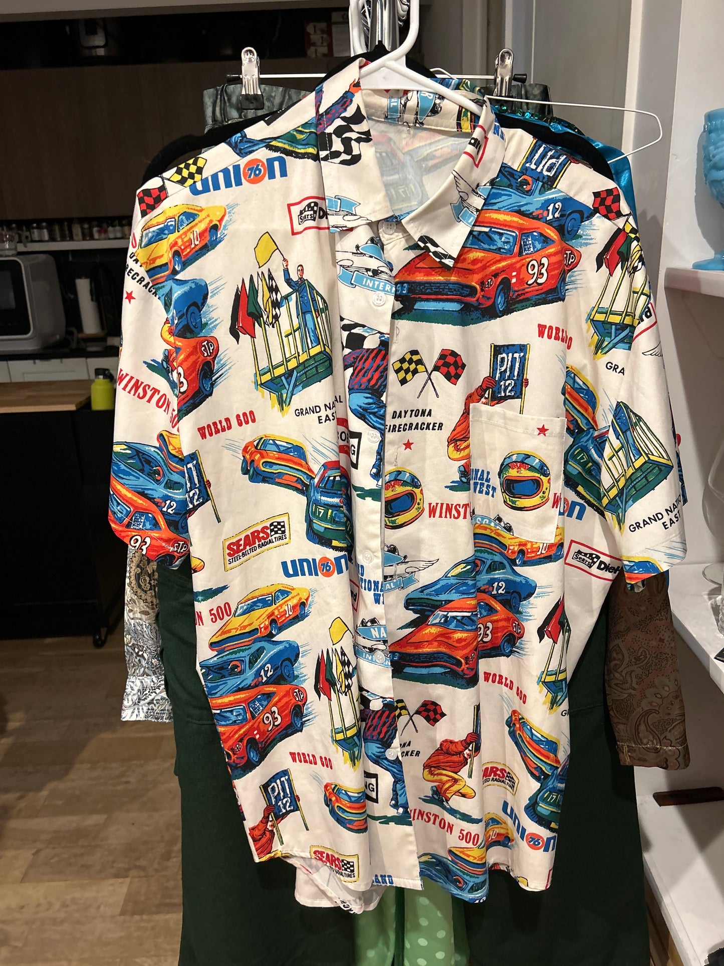 Race car button up