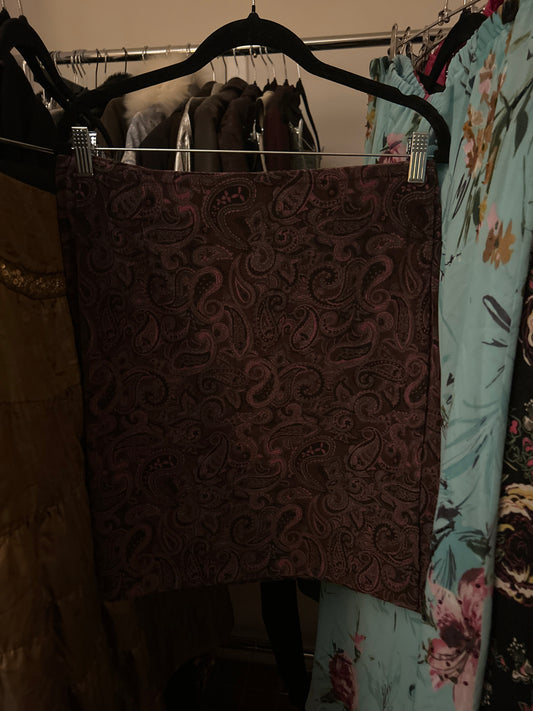 Corduroy Paisley miniskirt