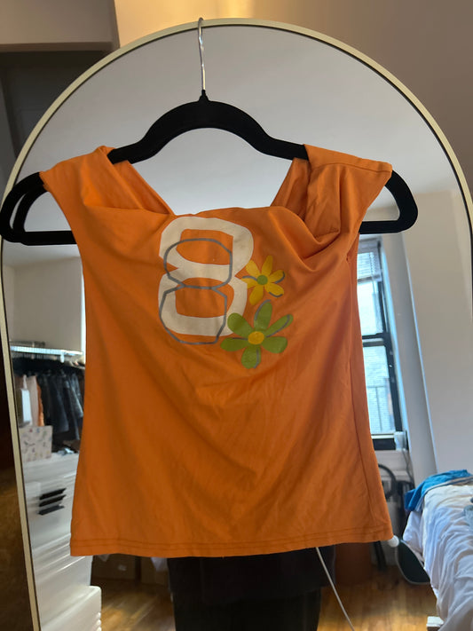 Orange sleeveless 8 top