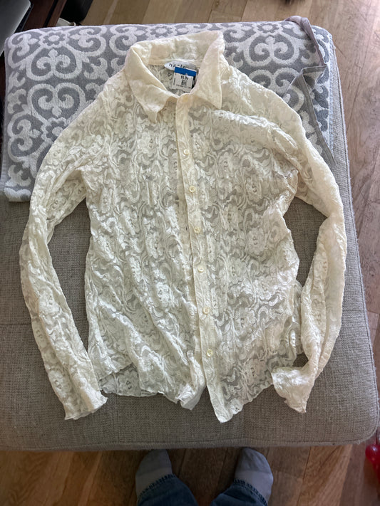 White lace blouse