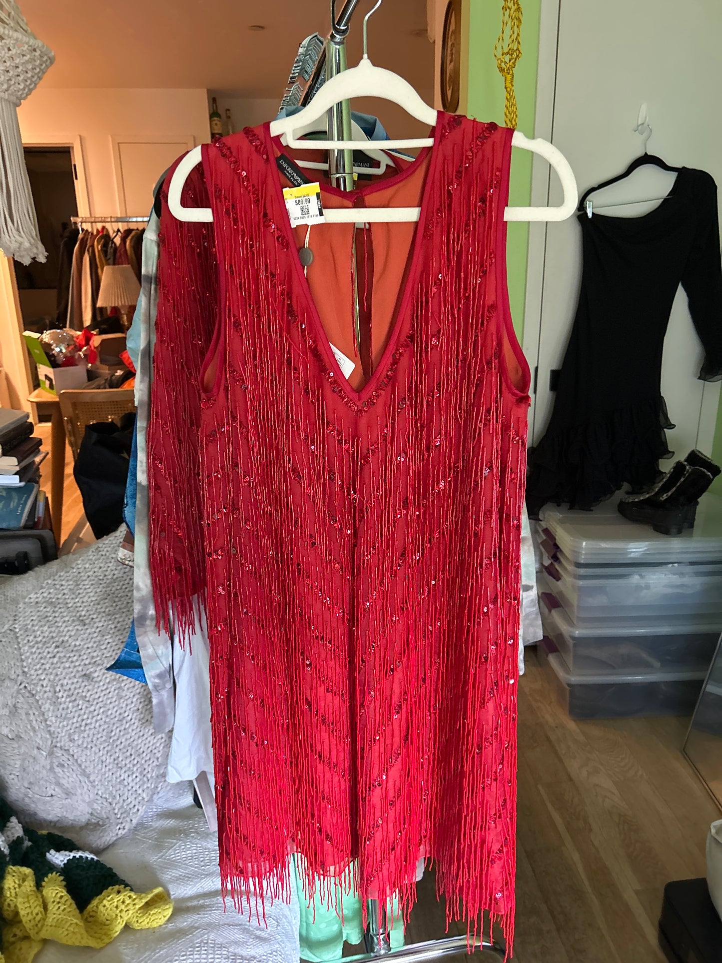 Armani silk beaded dress