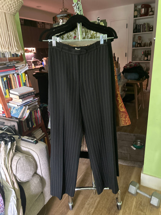 Black pinstripe bebe pants