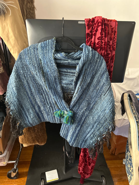 JM Blue handmade poncho 214